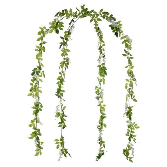 Faux Silk Wisteria Hanging Flowers Garland Vine Wedding Party Decor | 4 pieces - Picture 3 of 4
